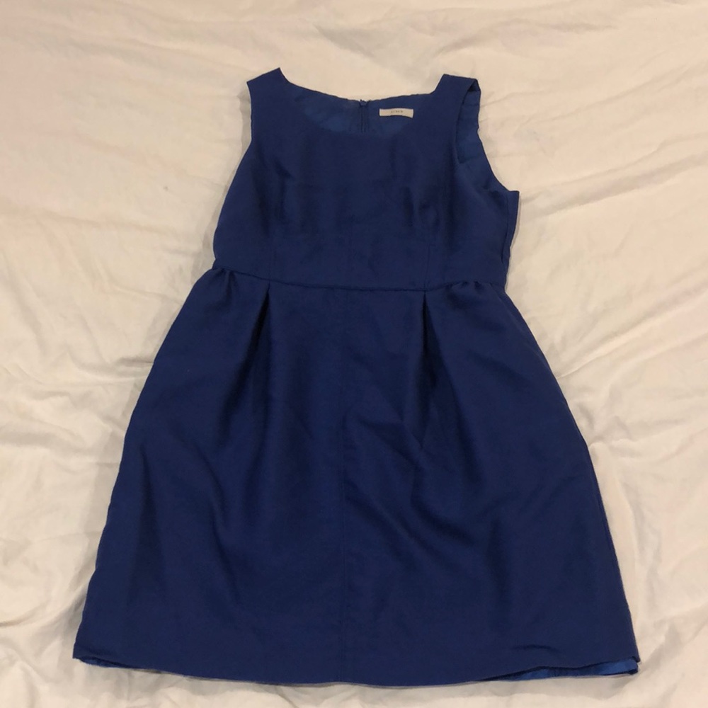JCrew blue dress with POCKETS!